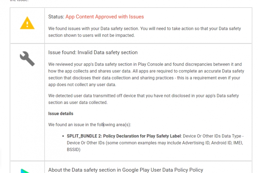Action Required: Ứng dụng của bạn không tuân thủ Chính sách của Google Play, Cách giải quyết?