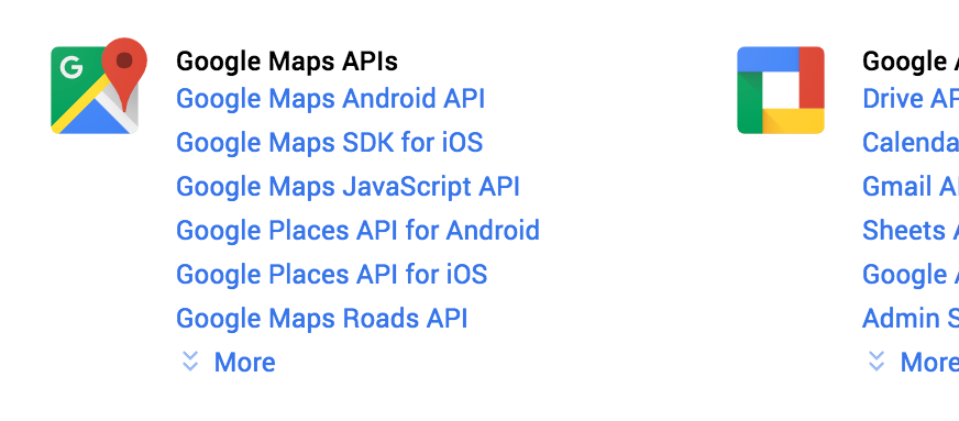 google maps apis